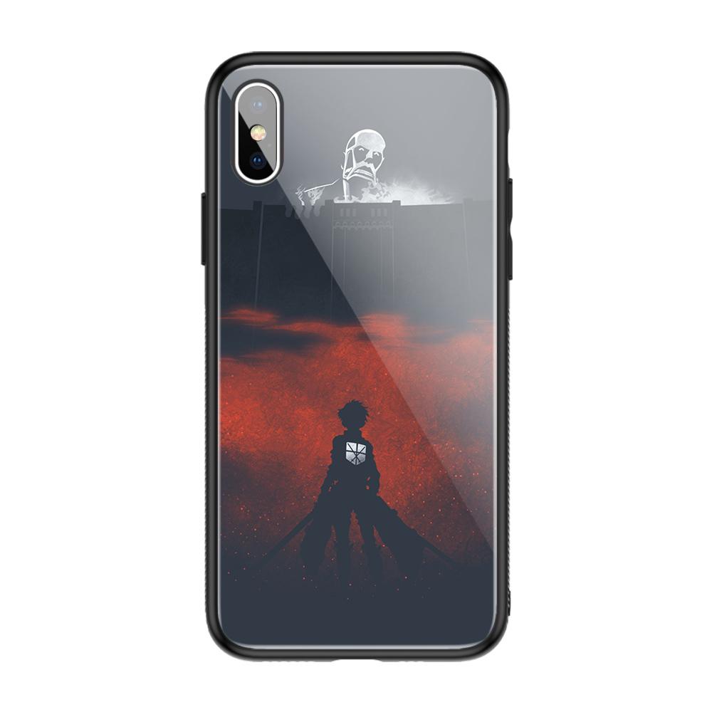 Attack On Titan Sticlă Securizată Fundas Husă Carcasă Pentru Iphone 11 12 13 14 Pro Max Mini 6 6s 7 8 14 Plus X Xr Xs Max Se2020
