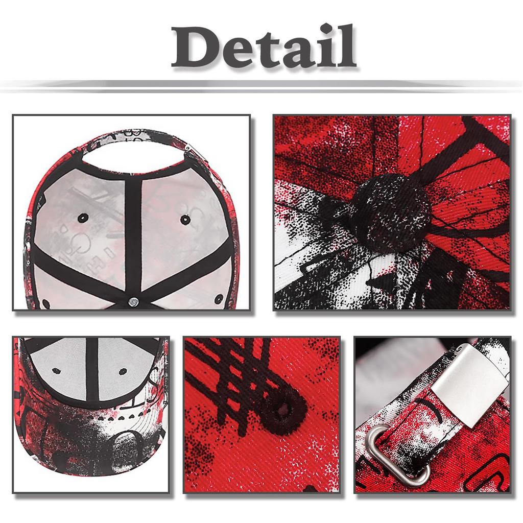 Baseball CZ087 [White Fang] Hat, Cap, Graffiti, Rock, Brim, Cap, Stylish, Pop, Cool, Men's, Women's, (Black)