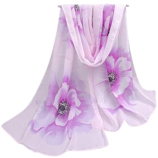 

Шарф Цветочный Модный Шифоновый Шейный Платок Женский Изящный Шаль для Свиданий