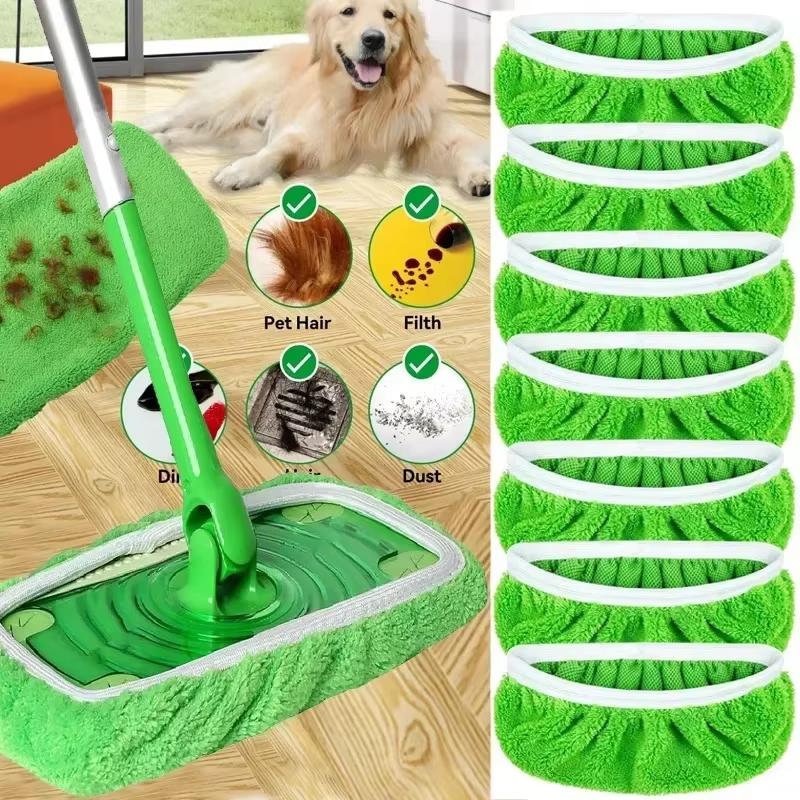 Flat Mop Replacement Cloth Cover Scouring Pad Microfiber Mop Accessories Mop Cloth For Kitchen Cleaning Supplies