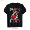 Bulldog Lovers Design Womens English Mom Women T Shirt Vintage Washed Designer Clothes Streetwear Unisex Stretched Slightly