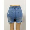 Streetstyle-Denimshorts mit ausgefranstem Saum und geradem Bein