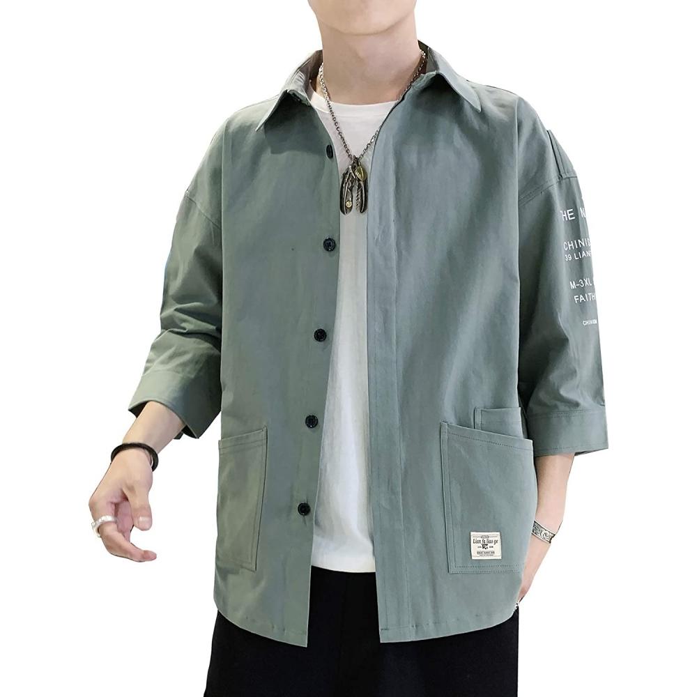 

foveitaa 7 1901JunLV XL летняя одежда мужская рубашка с рукавами льняная рубашка мужская впитывающая пот быстросохнущая устойчивая к поту