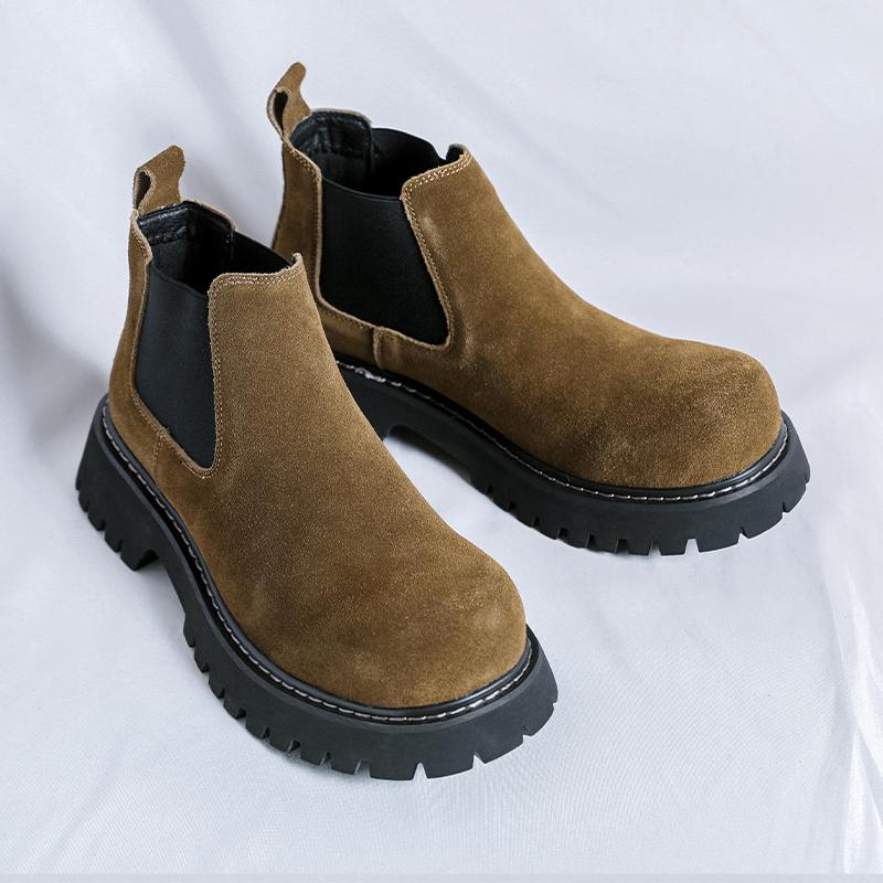 Marca di Lusso Vera Pelle Fatto a Mano Stivaletti Chelsea da Uomo Classico Tempo Libero Moda Nuovo Confortevole Pelle Stivaletto Alla Caviglia Stile Britannico