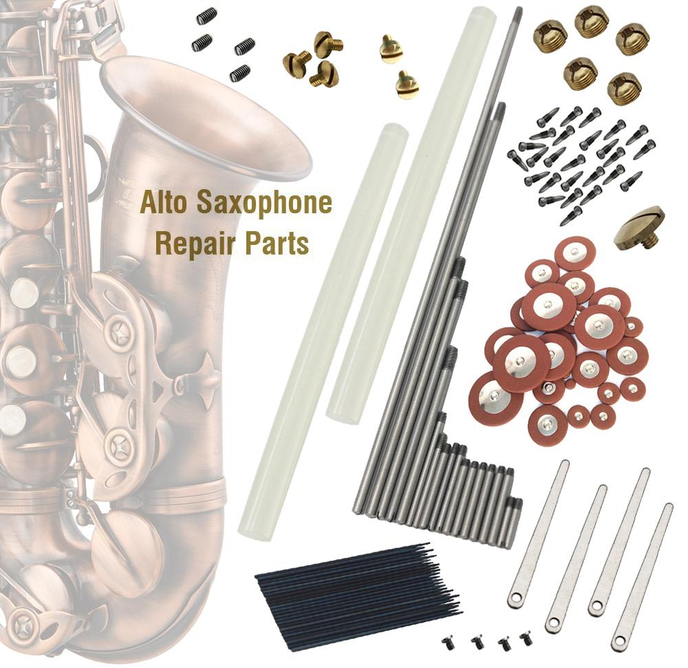 1 Set Alto Sax Repair Parts Screws Pads Roller Tools Kit For Saxophone Instrument Accessory 1 Set Alto Sax Repair Parts Screws Pads Roller Tools Kit For Saxophone Instrument Accessory