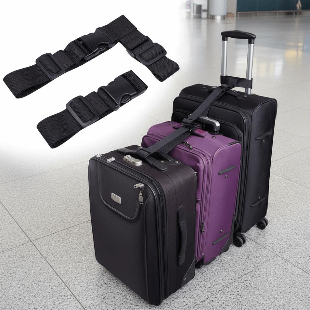 2SET Adjustable Luggage Straps Secure Fastening Travel Bag Belt Travel Buckle Luggage Belt  Airport