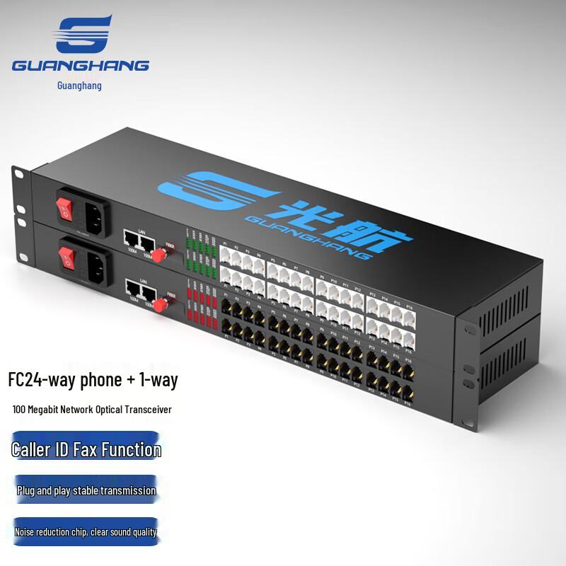 Guanghang PCM Voice Telephone Fiber Optic Transceiver Pair