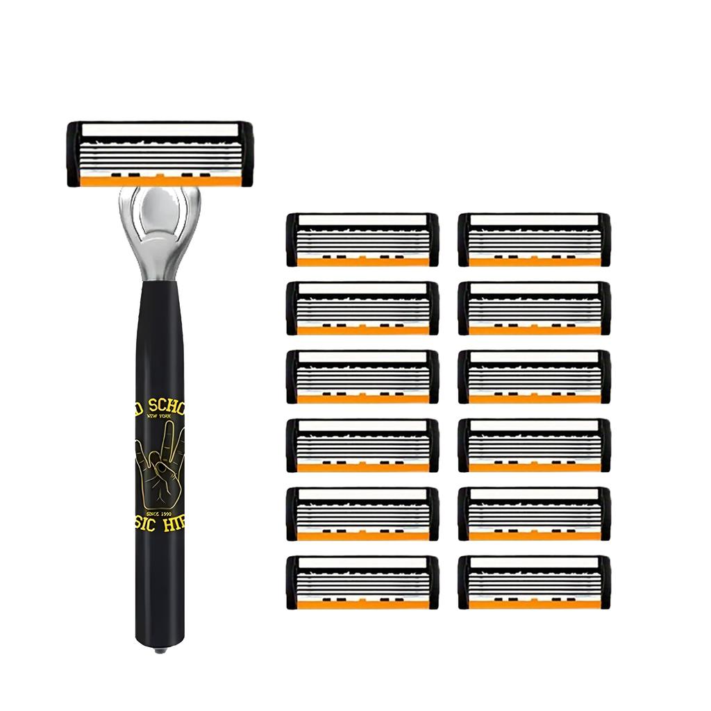 Pattern Razor Classic 6 Layer Safety Razor for Mens Shaving&Womens Hair Removal Shaving Blades Manual Shaver