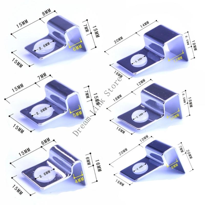 Q1FD Practical Tanks Lid Clip 8pcs Rustproof Fishtanks Glass Cover Holders Clamps for Frameless Aquariums Secure Fastening