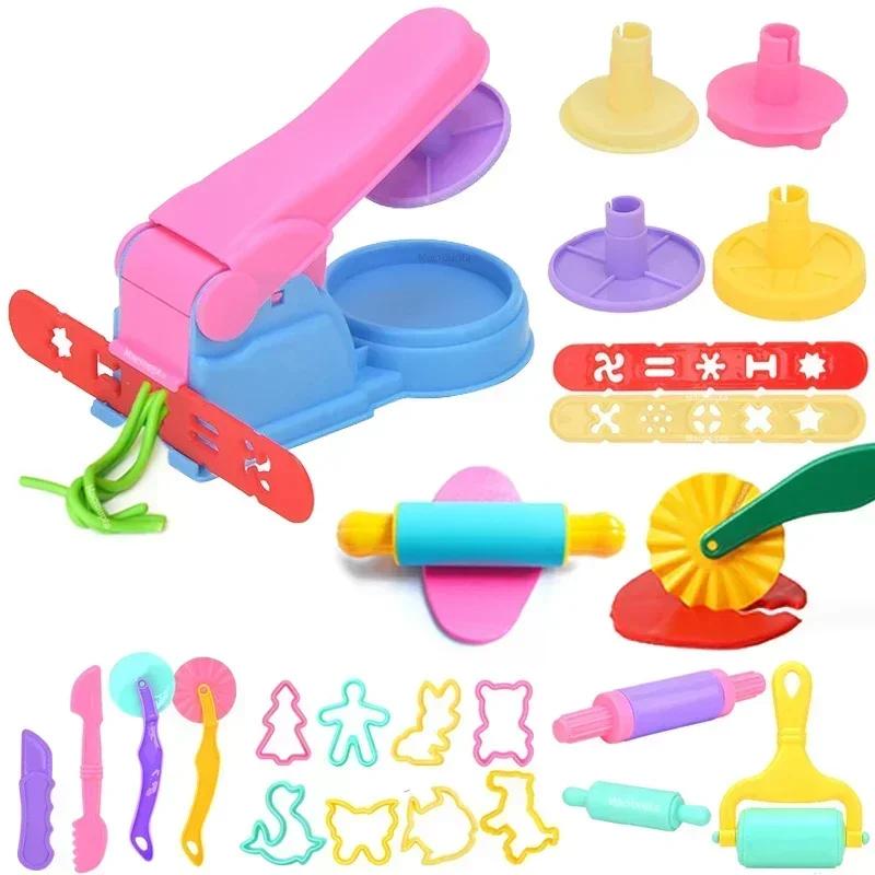 3D Creative Plasticine Mold Modeling Clay Acssories DIY Noodle Play Dough Tool Kit Plastic Set Knife Mold Kids Educational Toy