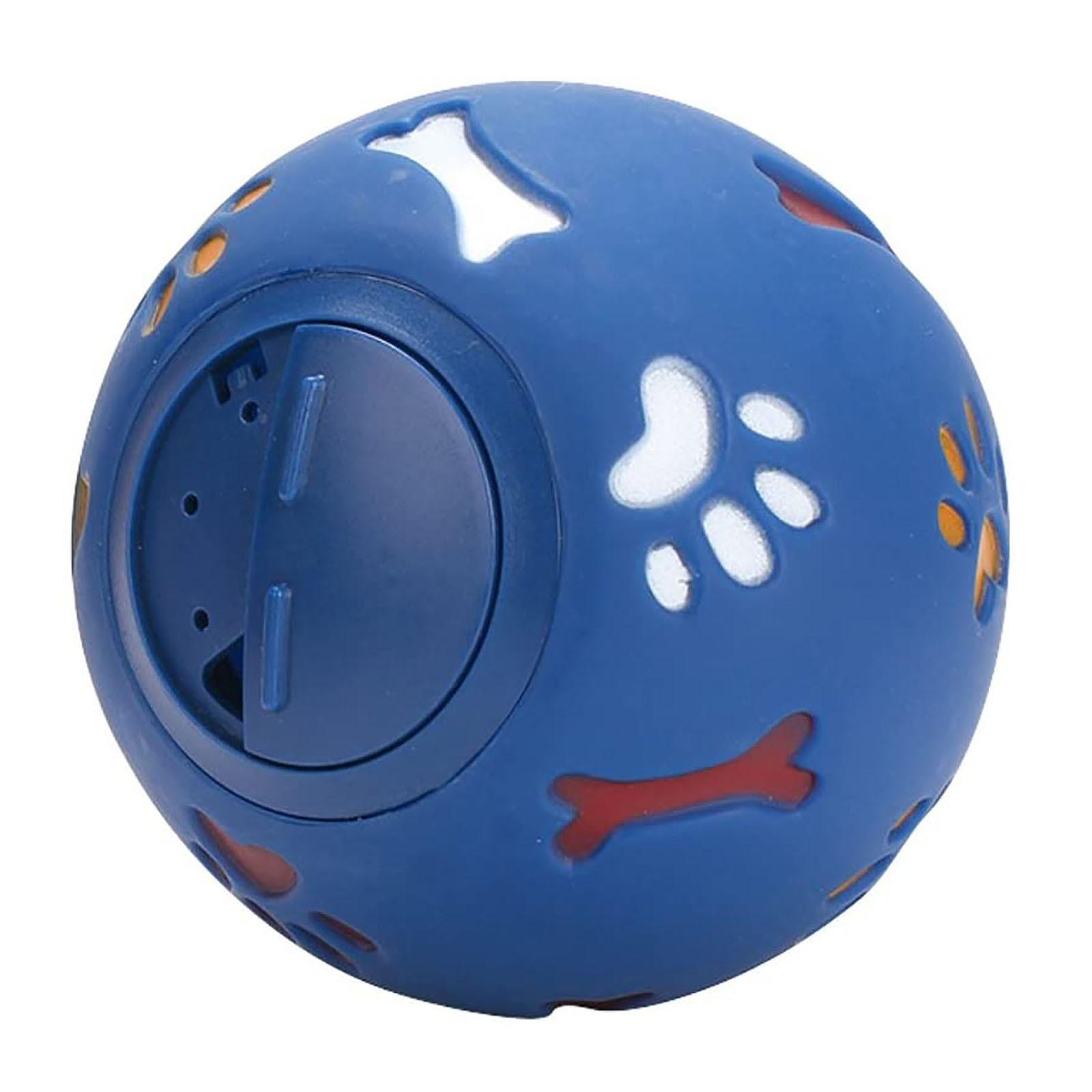

Rubber Kibble Food Dispenser Toy-Handle Dispenser-Interactive Candy Chew Toy S синий