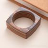 Geometric Wood Grain Bangle Square Burlywood Hand Ring Simple Wooden Bracelet  Gift