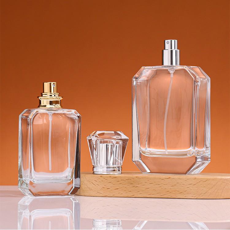 Transparent Glass Perfume Sample Spray Bottle with Press-Type Dispenser