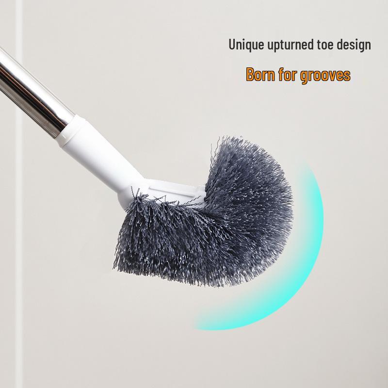 Wall-Mounted Long-Handle Toilet Cleaning Brush for Stain Removal