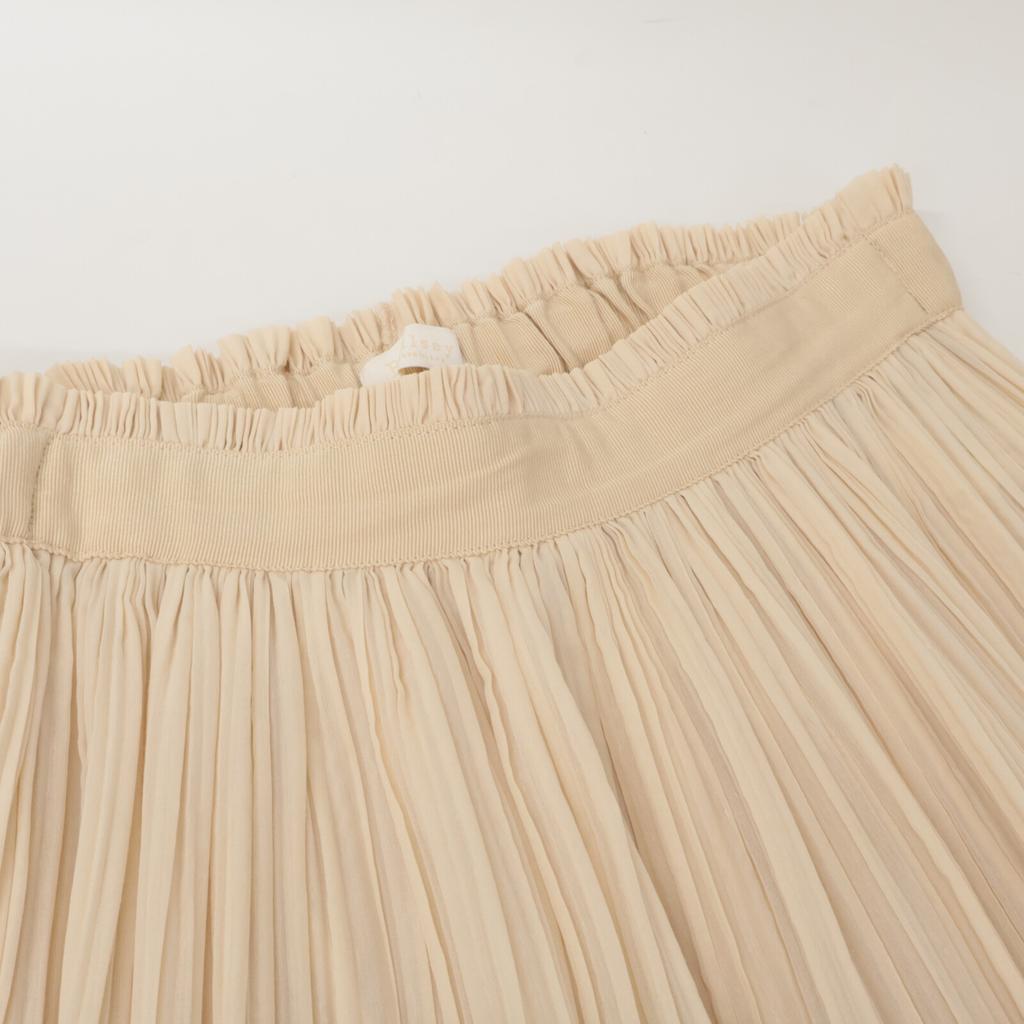 BALLSEY 23Stainless Steel Light Beige Hybrid Mini Slave Pleated Long Skirt skirt 36 light beigeUsed