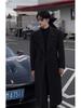 Men's Double-breasted French-Style Trench Coat: Autumn/Winter Korean-Inspired Trendy Woolen Coat with Drop Shoulders