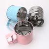 Semi Automatic Flour Sifter Handheld Push-Type Mesh Shaker for Baking Cakes Cookies Powdered Sugar Cocoa Powder Kitchen Tool