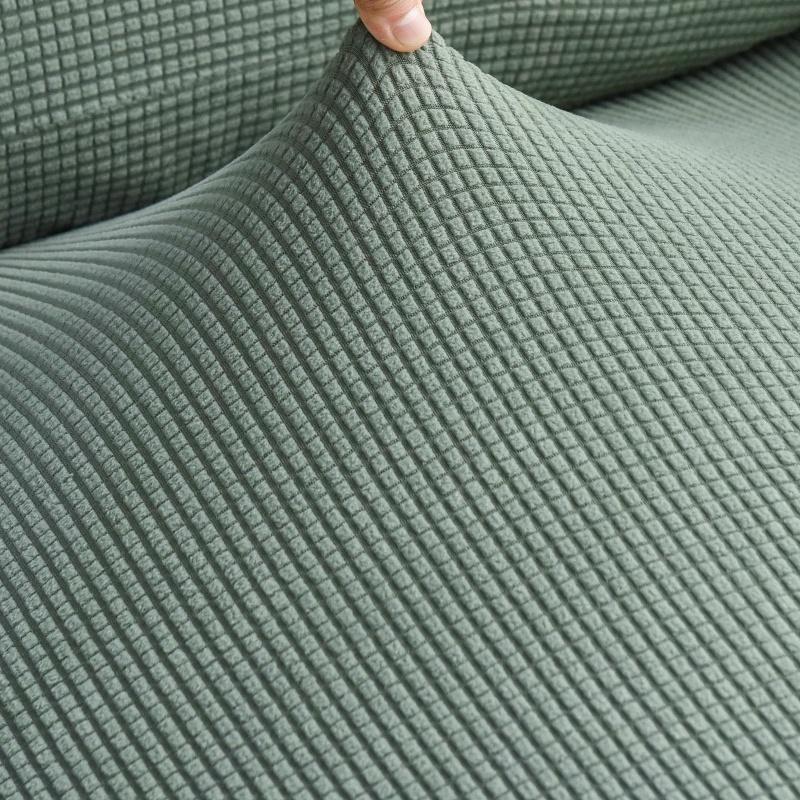 Jacquard Sofa Seat Cushion Cover Chair Cover Stretch Removable Sofa Cover Polar Fleece Sofa Protector