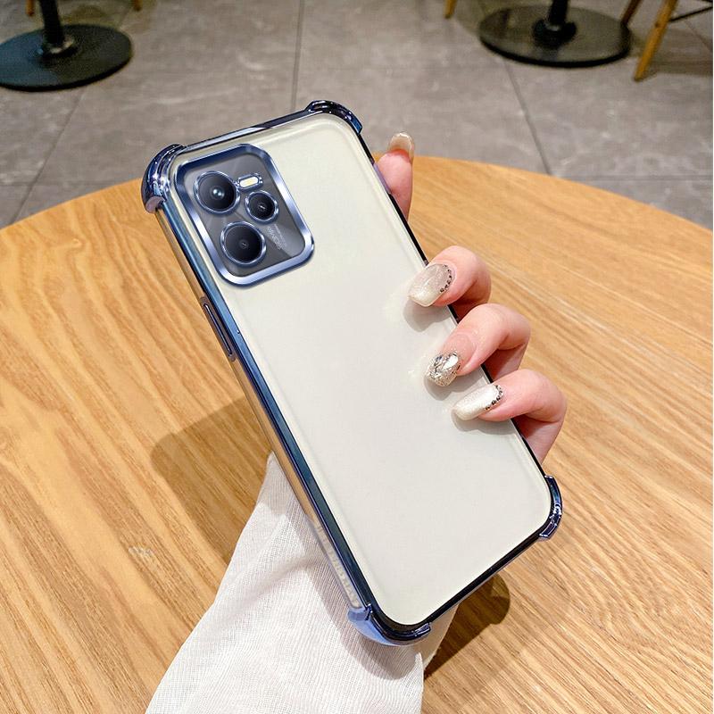 For Realme C35 Case Realme Narzo 50A Prime Cover Realme c35 Phone Case RMX3511 3516 Shockproof Protect Cover Clear electroplate