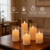 LED Pillar Candle with Flickering Swaying Wick Remote Control USB Powered for Christmas Home Decor & Realistic Ambiance