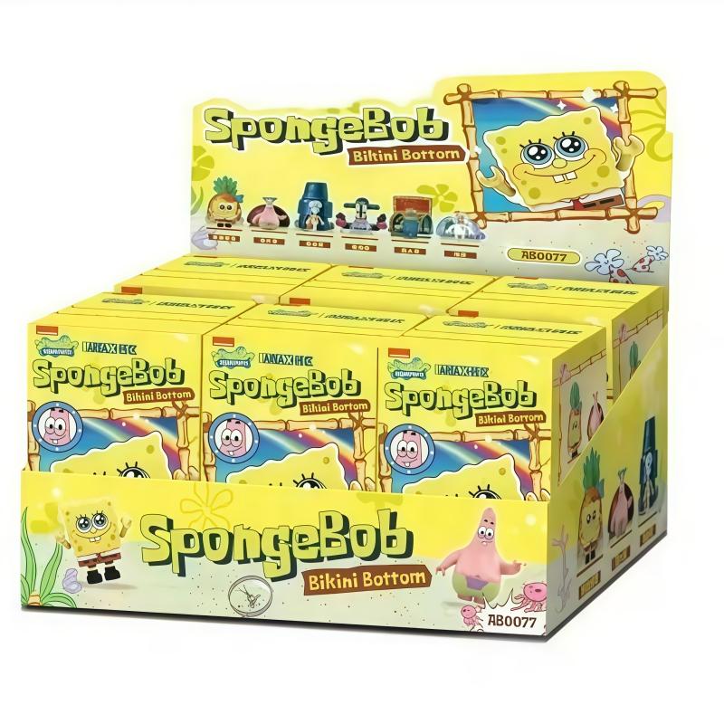 Latest Spongebob Squarepants Band Assembles Construction Blocks Dolls To Decorate Children'S Gift Good Gift For Kidss