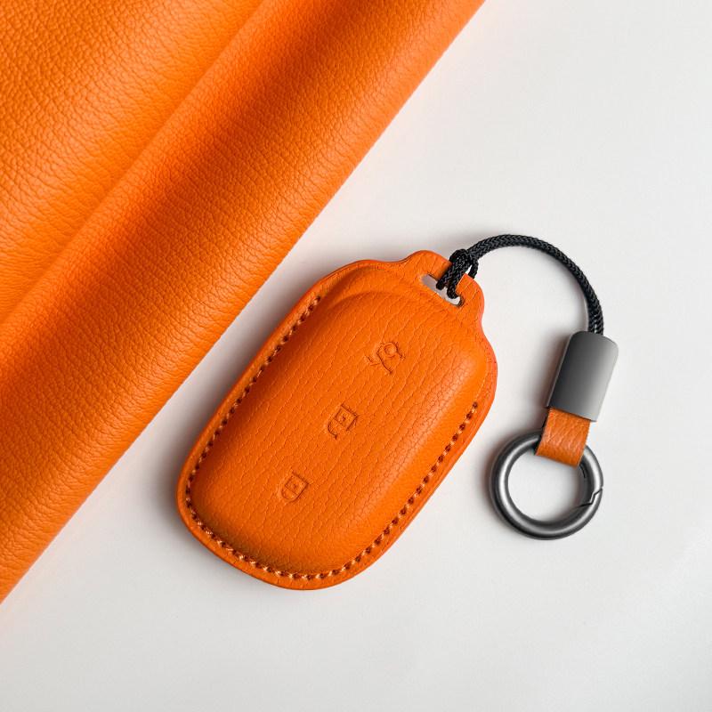Genuine Leather Key Cover for 2026 Lynk & Co 08 - High-End Car Key Bag Shell Buckle