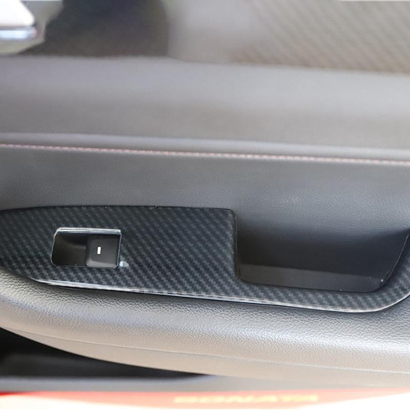 Für Hyundai Sonata 2015-Carbon Fiber Fensterheber Schalter Taste Panel Abdeckung Trim Innen Tür Armlehne Dekoration