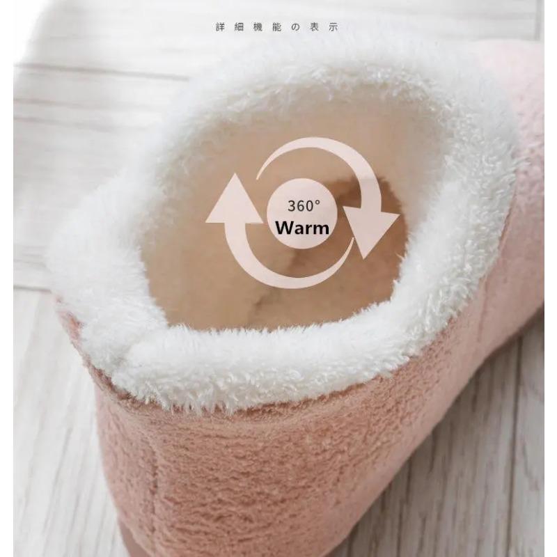 2025 Winter Warm Shoes Woman Men Indoor Slippers Soft Plus Couples Home Floor Snow Boots Anti-slip Female House Footwear