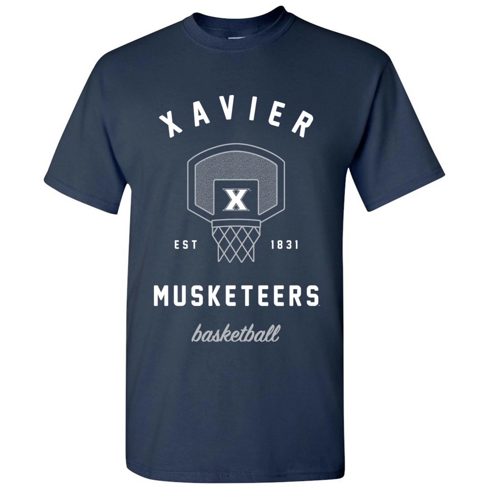Xavier Musketeers Basketball Net T-Shirt - Navy L