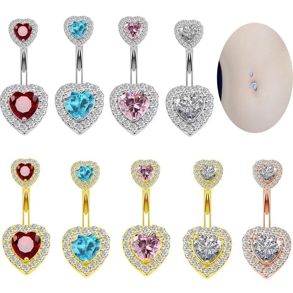 Elegant Belly Rings Stainless Steel Curved Navel Rings Fashion Navel Piercing Barbell  Body Jewelry