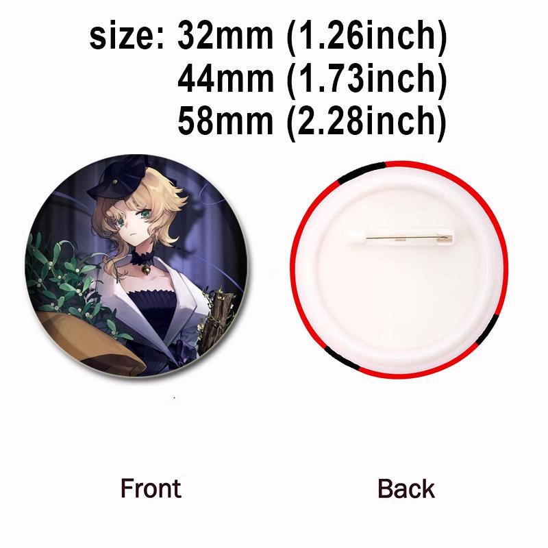 32/44/58mm Electronic Role Playing Games Badge Spathodea Ezra Desert Flannel Brooches Handmade Lapel Pins for Clothes Hat Backpack Jewelry