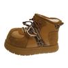 Low-top velvet warm ins Birkenstocks 22 winter new round head lace-up snow boots short boots.