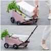 Cats-in-bag Carriers for Puppies Carry Cart Outdoor Travel Shoulder Carriers Sightseeing Bag Trolley Wheel
