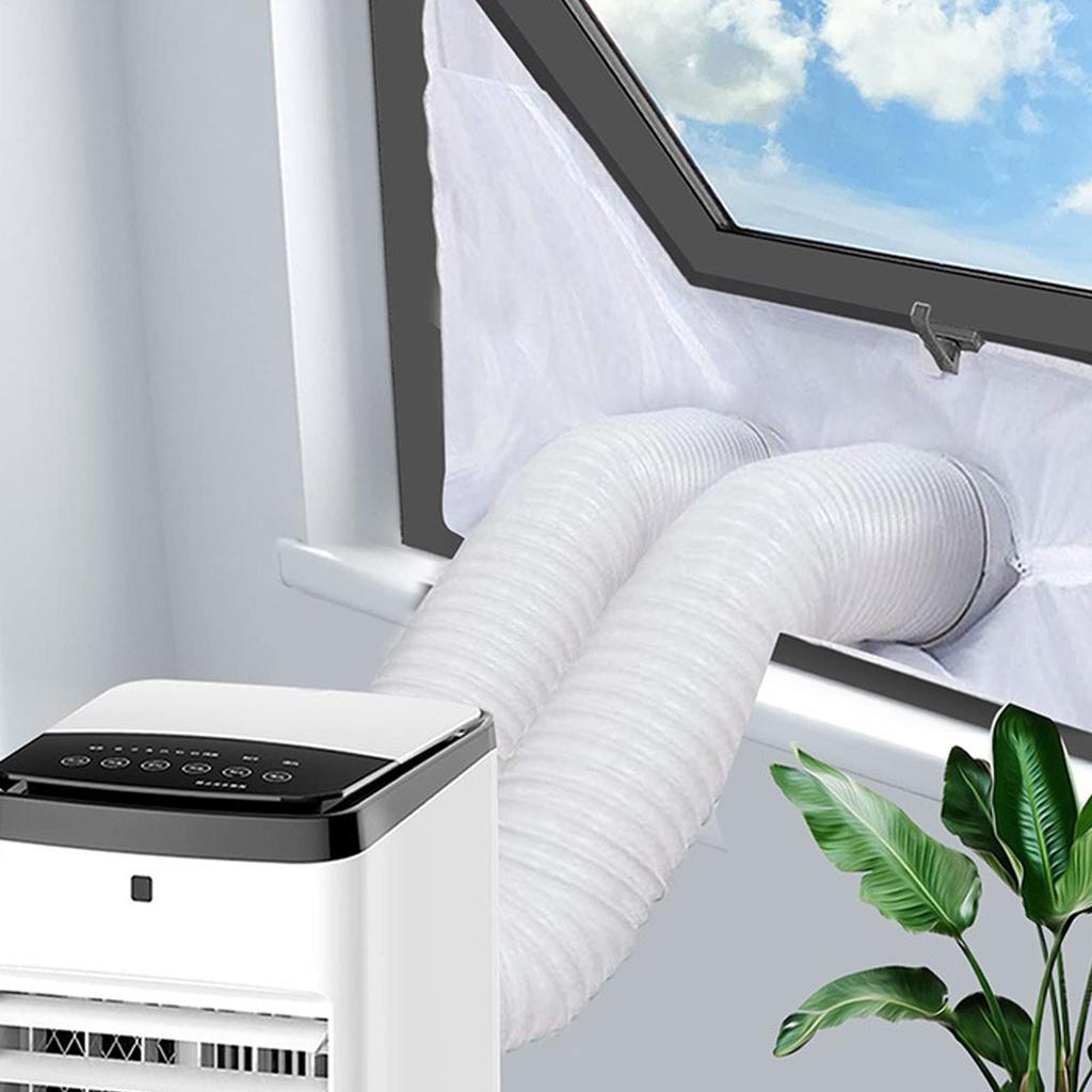Air Conditioner Window Seal Kit Portable Air Conditioner Window Sealing Cloth No-Drill AC Hose Exhaust Ventilation Attachment