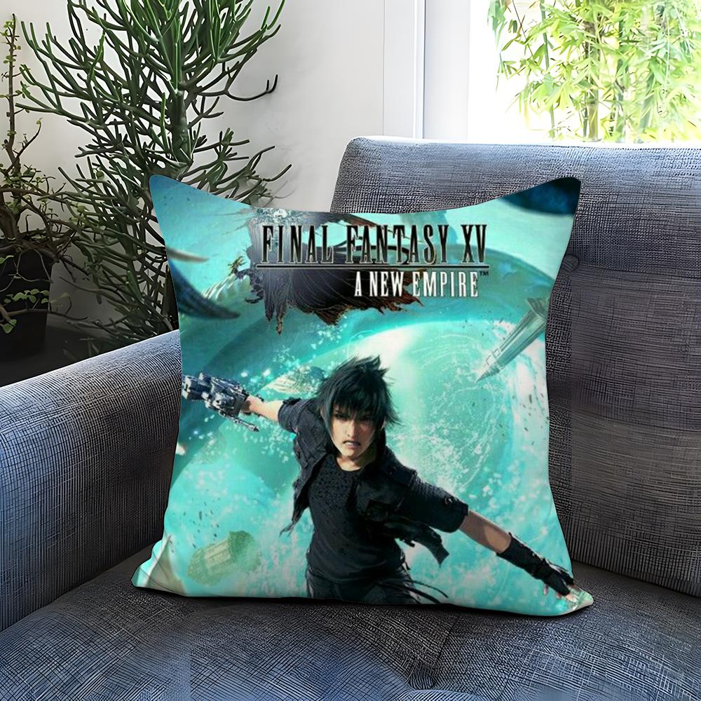 F-Final F-Fantasy VII Cushion Cover Comfortable Reversible Pillow Cover Ideal for Car Sofa Bedroom & Beyond
