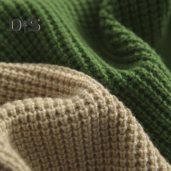 Women Sweater Coat V-Neck Long Sleeve Ribbed Trim Knitting Outwear Solid Color Loose Fit Tops Travel Streetwear