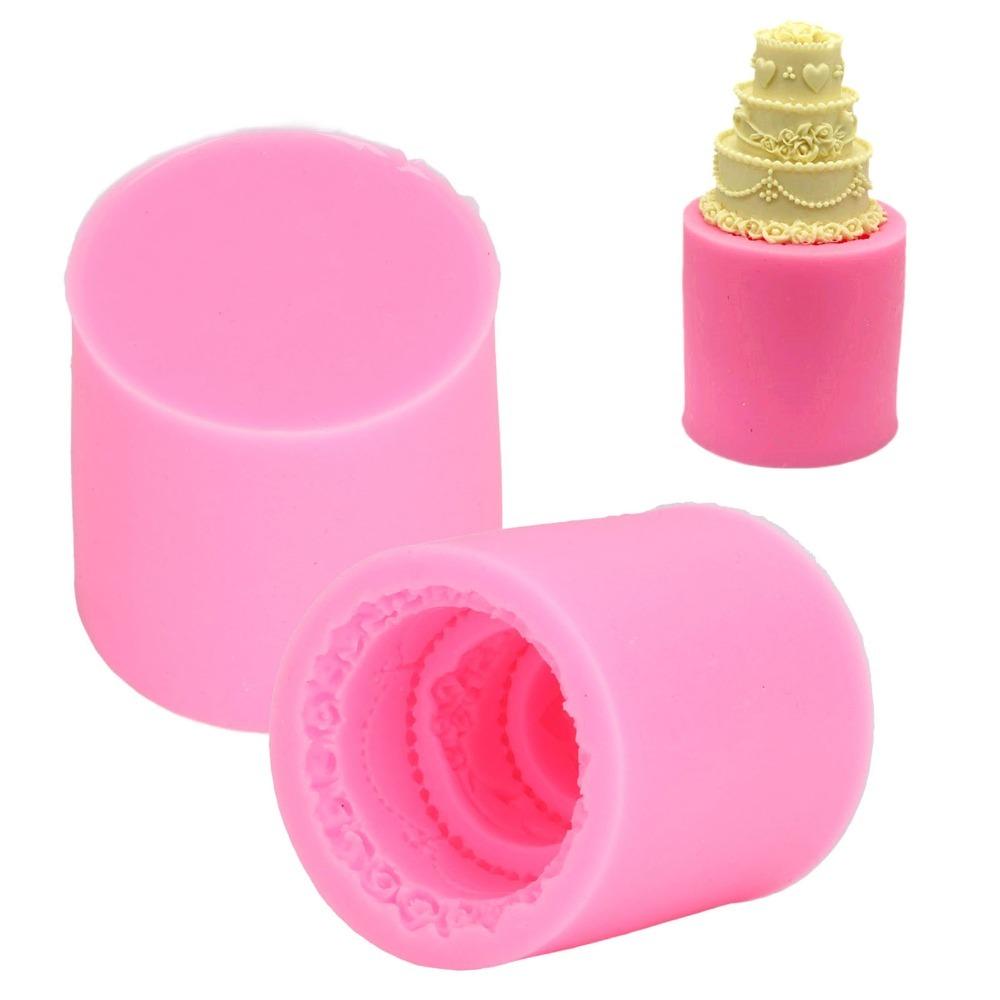 2pcs Durable Fondant Mould Soft Fondant Silicone Chocolate Mould  Small Cake