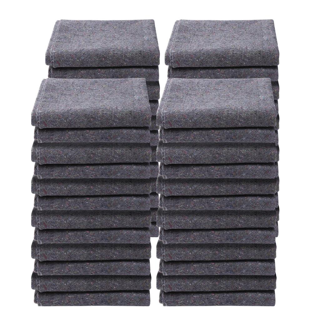 Moving Blankets, 72" X 54", 21 Lbs/dz Weight, 24 Packs, Professional Recycled Cotton Packing Blanket, Large Heavy Duty Shipping Mover Pads Perfect for
