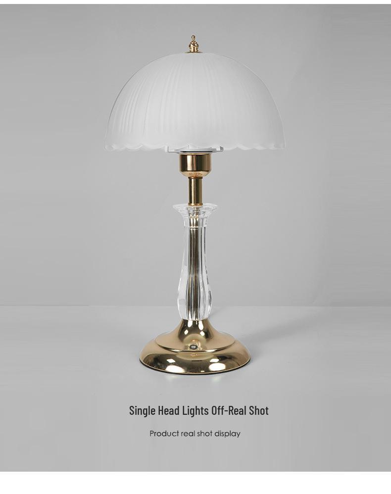 Crystal Petal Bedside Lamp: Elegant and Luxurious Atmosphere Lighting, Rechargeable Wedding and Bedroom Table Lamp.