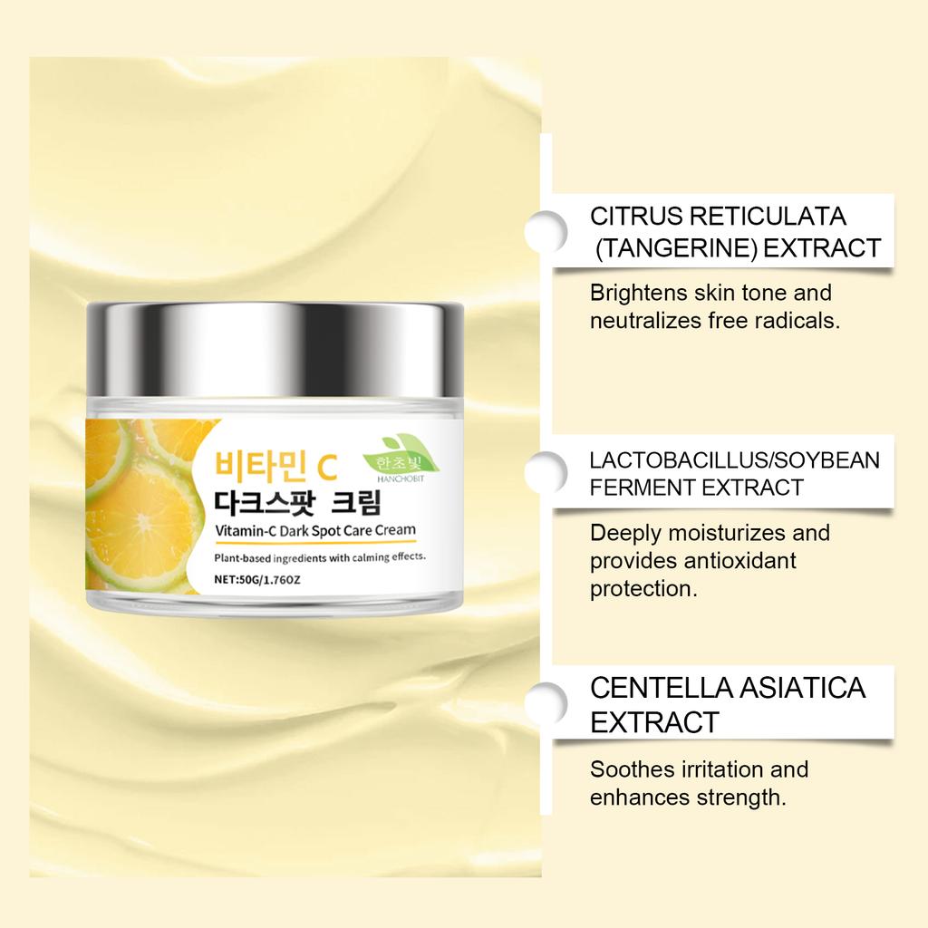 HANCHOBIT Vitamin C Care Cream - Brightening, Moisturizing, Gentle Care, Soothing Daily Facial Moisturizer