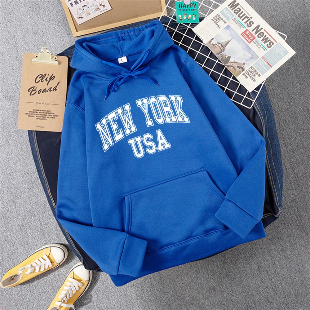 NEW YORK SUA femei Hoody Street Casual Loose hanorac toamna fleece cu glugă hip hop o-neck îmbrăcăminte feminină