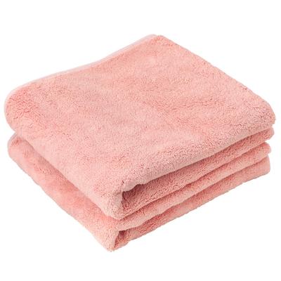Imaa Hair Drying Micro Double Quick Vacuum Compressed 2 Pieces Towel, Microfiber, Soft, Absorbent, Drying, Pack, Pink,