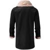 Men's Canvas Jacket Hood Men Winter Zipper Coat Lapel Collar Long Sleeve Padded Polyester Men's Jacket Outerwear