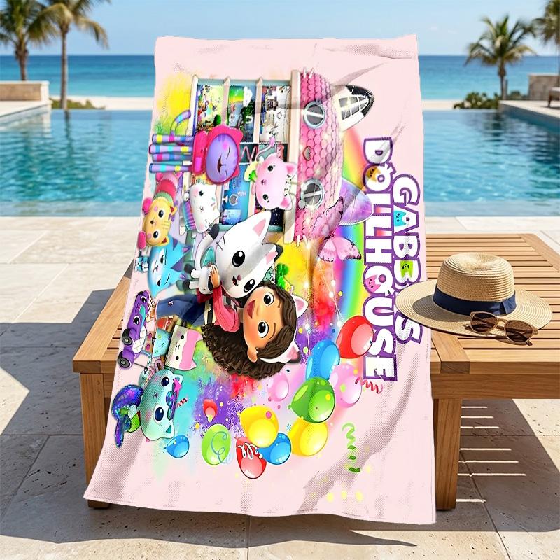 Dollhouse Fun Stylish Digital Printing Beach Towel Quick Drying Absorbent Blanket For Beach Pool Gym Travel Christmas Gift C9211905