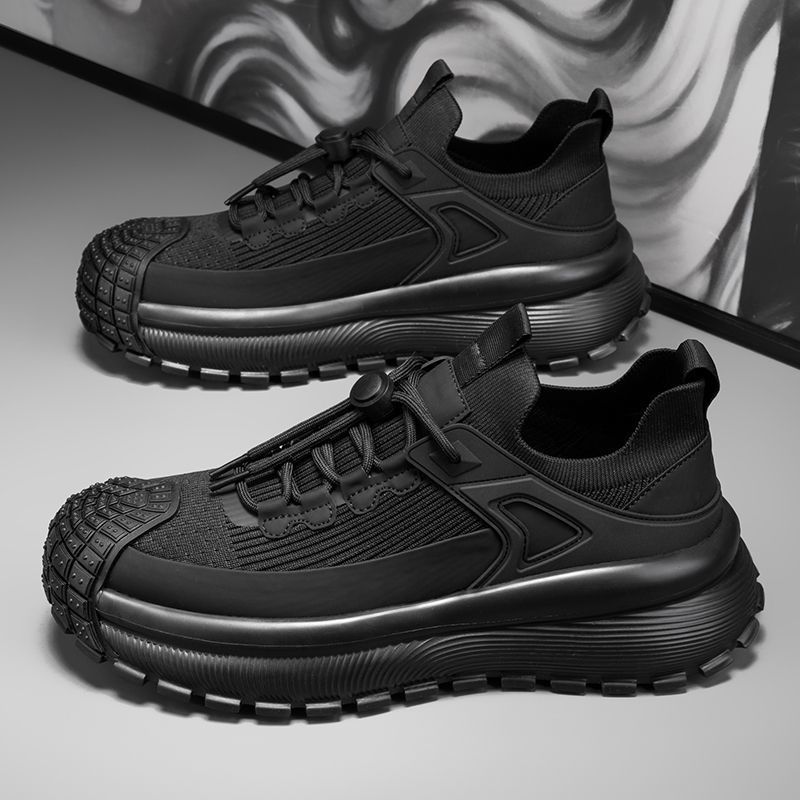 New Lace Classic Sneakers High Quality Versatile Men's Casual Shoes Thick Soled Height Boosting Outdoor Sports Running Shoes