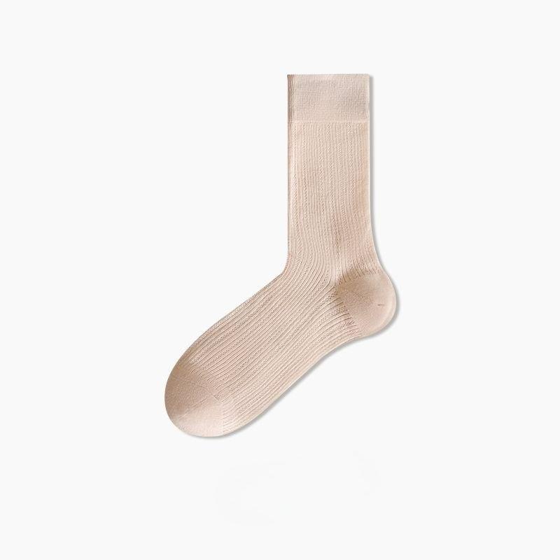Ballet-style White Sock Children's Mid-calf Socks, Summer Lightweight Model, Solid Color, Boneless Mesh Cotton Socks, Long Socks, Summer Pile-up Socks