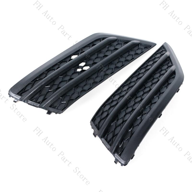 2PCS For Honda Pilot 2016 2017 2018 Front Bumper Fog Lamp Light Trim Grille Cover Frame Lid Bezel Hood