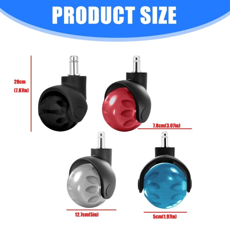 Universals Office Chair Wheel Caster Trolley Rollers Heavy Duty Swivels Caster Hardware for Office/Computer Chairs
