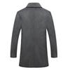 Men's European-Size Double-Breasted Woolen Coat - Medium Length, Fashionable Lapel for Autumn & Winter
