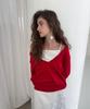 Poeteuseoul Deep V Knit_Red